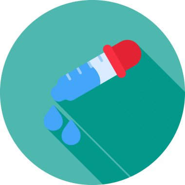 Test tübü simgesi, vektör illüstrasyonu