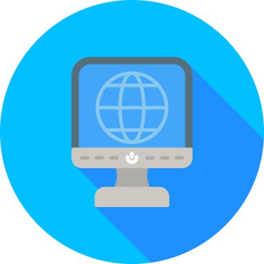 Web düz simgesi, vektör, illüstrasyon