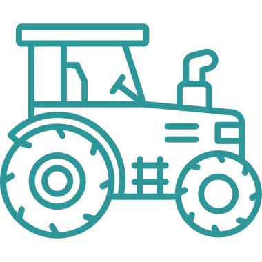 Traktör. Web simgesi basit illüstrasyon