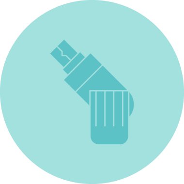 Çemberdeki bir fırçanın vektör simgesi