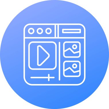 video kamera simgesi, vektör illüstrasyonu