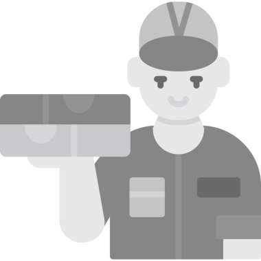 Düz biçimli kurye simgesi