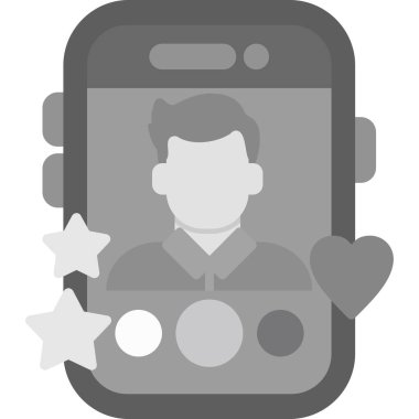 avatar. Web simgesi basit illüstrasyon