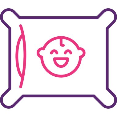 Tatlı çizgi film bebeğinin vektör çizimi