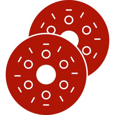 donut simgesi, vektör çizimi