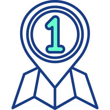 Madalya. Web simgesi basit illüstrasyon