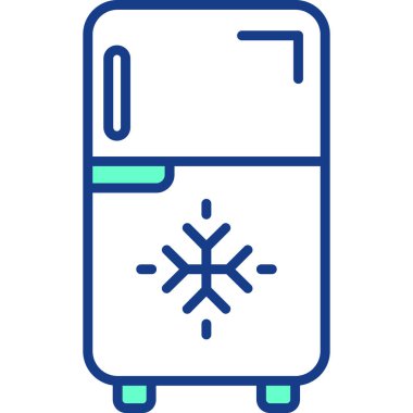 Buzdolabı. Web simgesi basit illüstrasyon