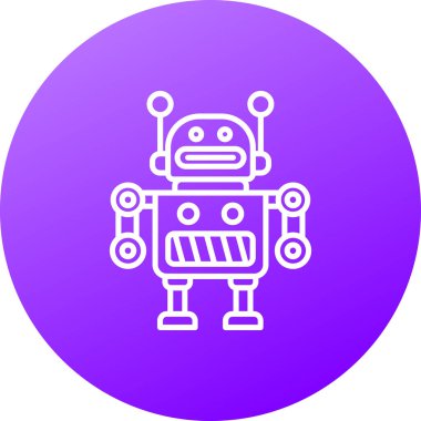 robot ikon vektör illüstrasyonu