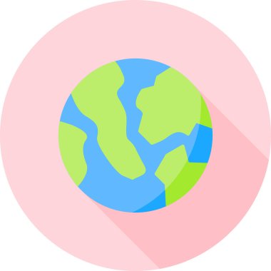 toprak küresi vektör simgesi modern basit tasarım