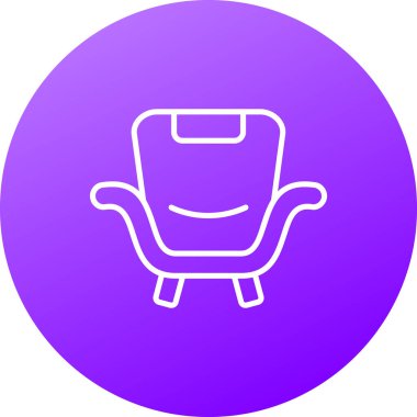 Koltuk. Web simgesi basit illüstrasyon