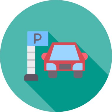 Araba park vektör simgesi