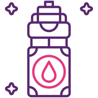 Modern b 'nin vektör illüstrasyonu şişe simgesinden yoksun