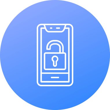 Kilit. Web simgesi basit illüstrasyon