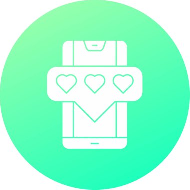 Kalp simgesi, vektör illüstrasyonu basit tasarım