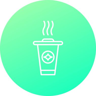 Benzersiz kahve ikonu vektör illüstrasyonu