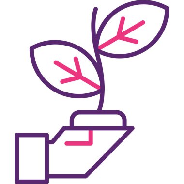 Bitki. Web simgesi basit illüstrasyon