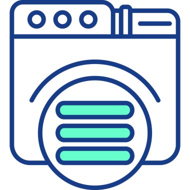 Makine simgesinin vektör illüstrasyonu