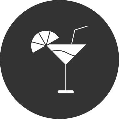 Kokteyl. Web simgesi basit illüstrasyon