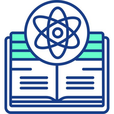 Bilim ve eğitim renkli vektör simgesi.