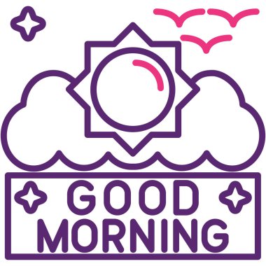 Günaydın illüstrasyon vektör