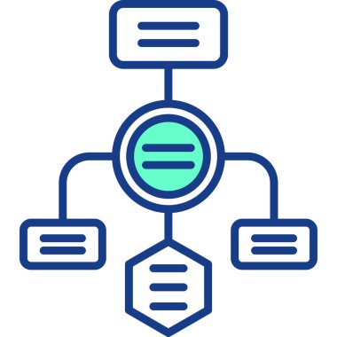 Veri ağ vektör simgesi