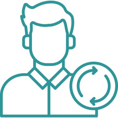 Simgesi olan bir adamın vektör çizimi