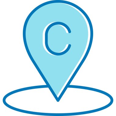 konum. Web simgesi basit illüstrasyon