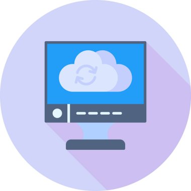 bulut depolama ikonu vektör illüstrasyonu