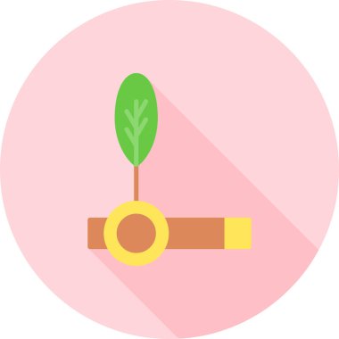 Sigara içiyorum. Web simgesi basit illüstrasyon