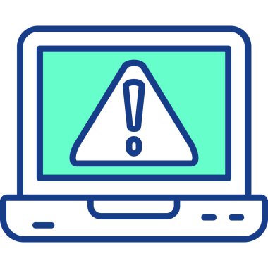 Uyarı bilgisayar simgesi vektör çizimi çizimi