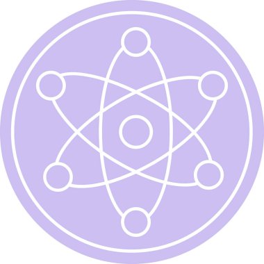 atom. Web simgesi basit illüstrasyon
