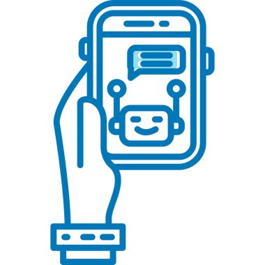 Akıllı telefon simgesinin vektör illüstrasyonu