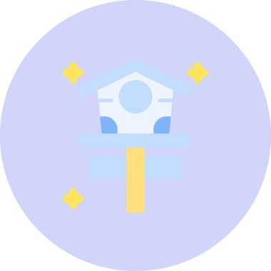 Bina. Web simgesi basit illüstrasyon