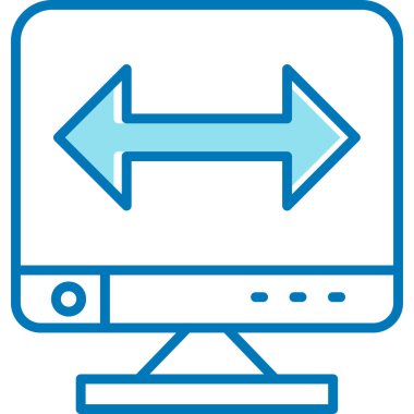 Bilgisayar. Web simgesi basit illüstrasyon