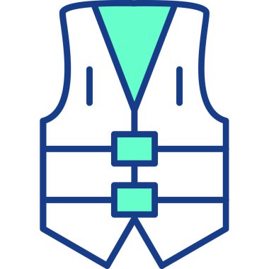 yelek simge vektör çizim