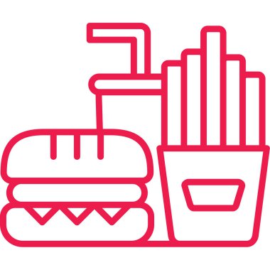 Hamburger. Web simgesi basit tasarım