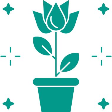 çiçek simgesi vektör illüstrasyonu