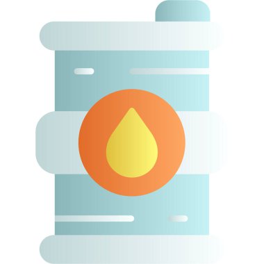 Yağ yakıt ikonu, düz vektör çizimi. yakıt varili yağ simgesi.