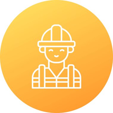 Miğferli bir adamın vektör çizimi