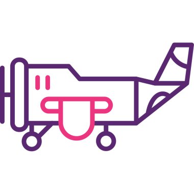 Uçak simgesinin vektör illüstrasyonu