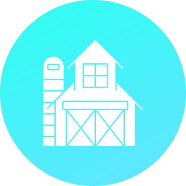 Barn simgesi, vektör çizimi