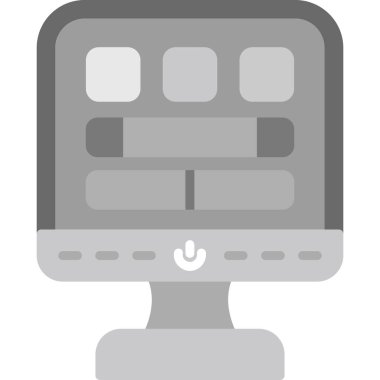 bilgisayar izleme simgesi, vektör illüstrasyonu