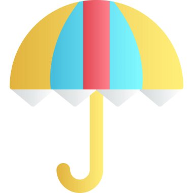 Sarı şemsiyenin vektör illüstrasyonu