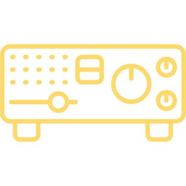 mikrodalga ikon vektörü. İnce çizgi işareti. izole edilmiş sınır sembolü çizimi