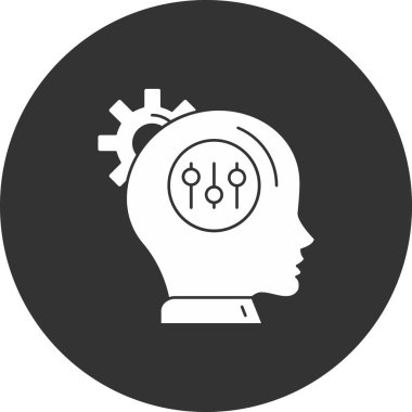 Beyin. Web simgesi basit illüstrasyon