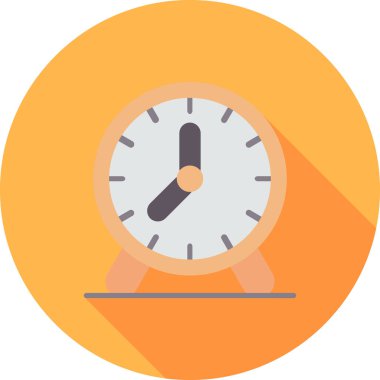 Saat zaman simgesi düz biçimli