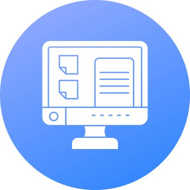 Bilgisayar. Web simgesi basit illüstrasyon