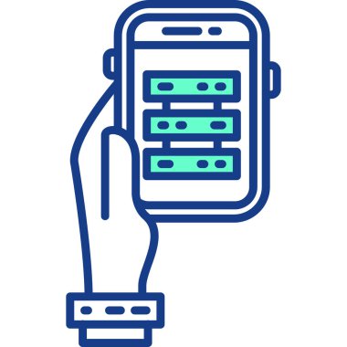 Akıllı telefon. Web simgesi basit illüstrasyon