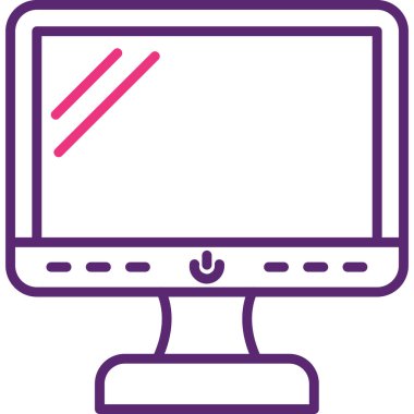 Bilgisayar. Web simgesi basit illüstrasyon