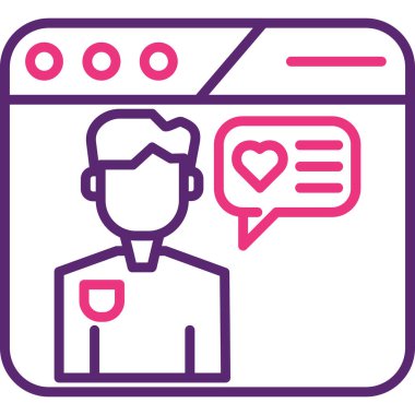 Konuş. Web simgesi basit illüstrasyon